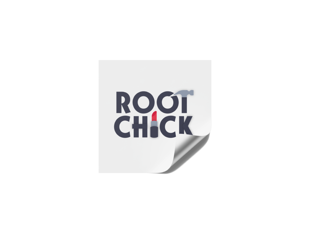 Roof Chick Sticker Square