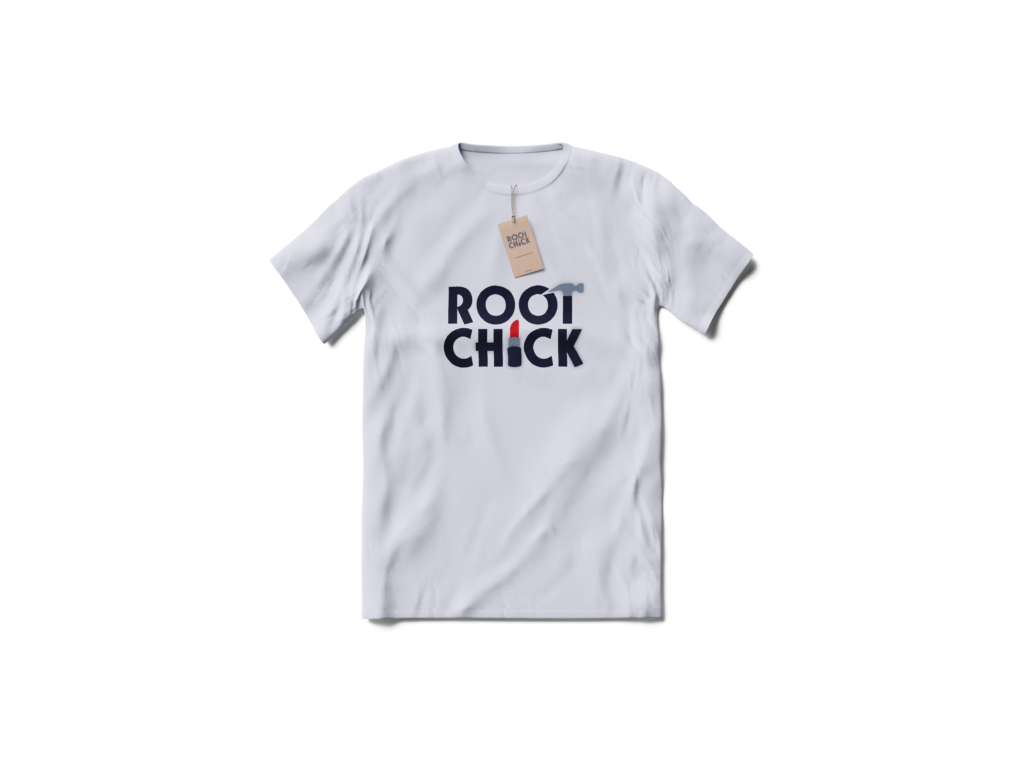 Roof Chick T shirt Mockup Branding