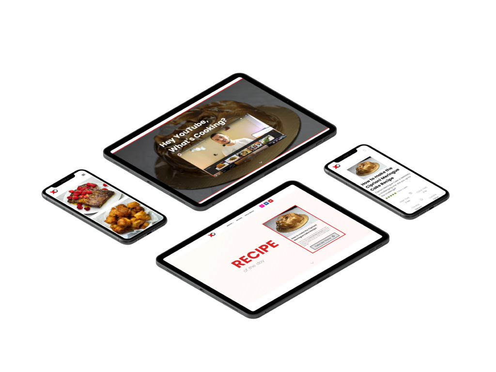 Xhulio Cooks iPhone and iPad Mockup Website Design by Rootless