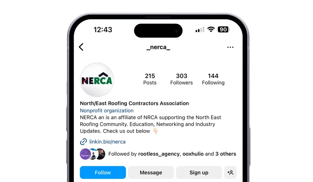 NERCA iPhone 14 Pro Max Mockup for Nonprofit Organization Rebranding
