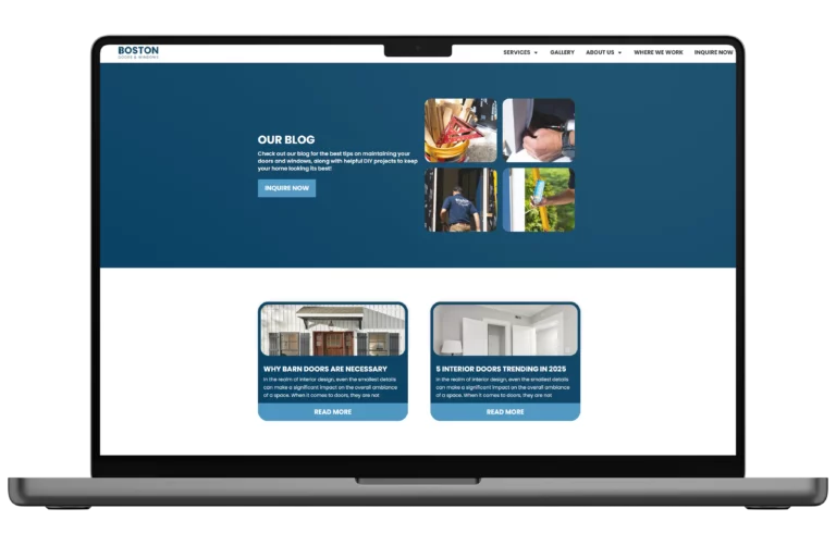 Boston Doors and Windows Website mockup 4