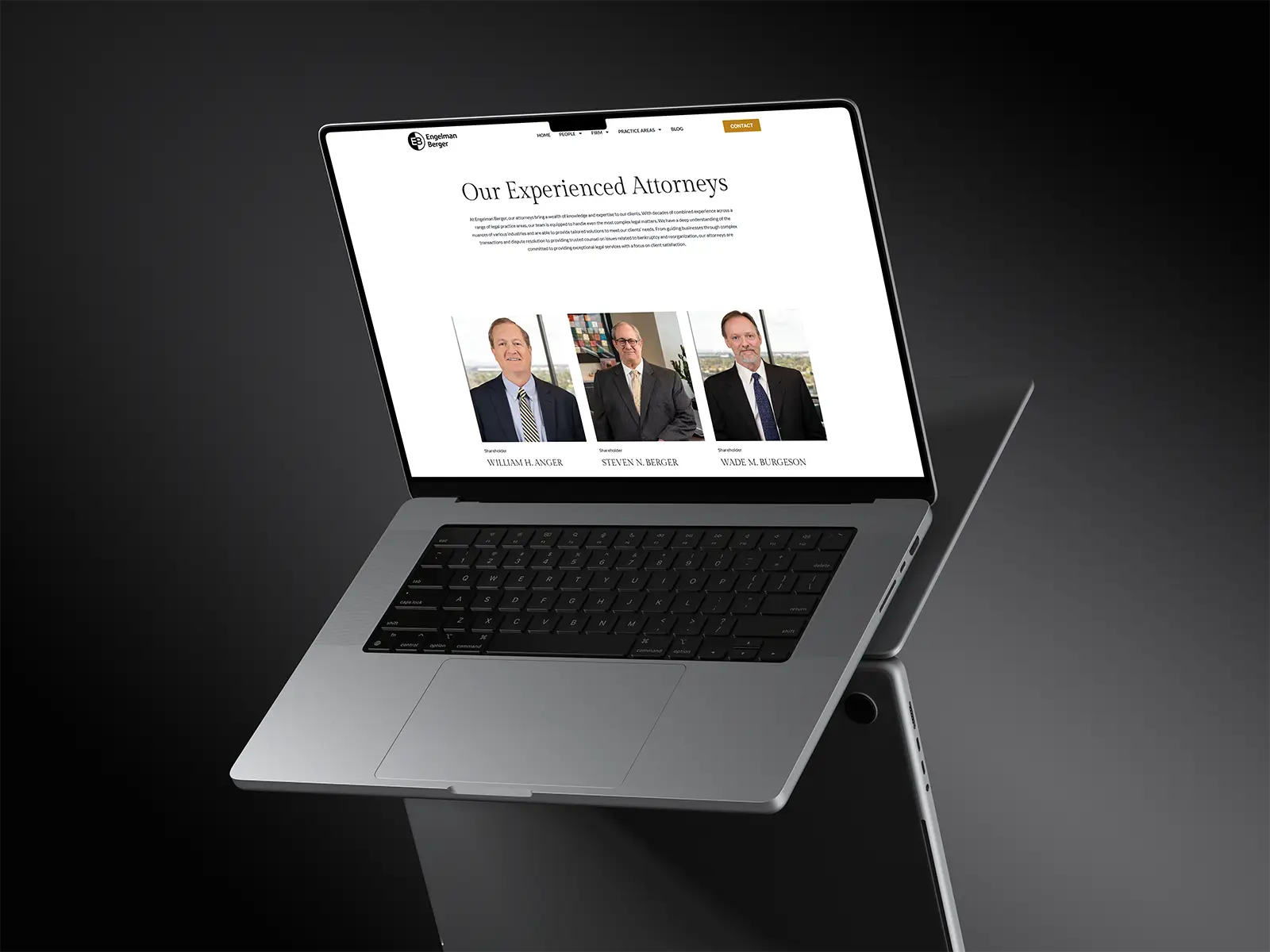 Engelman Berger Website Mockup Attorneys