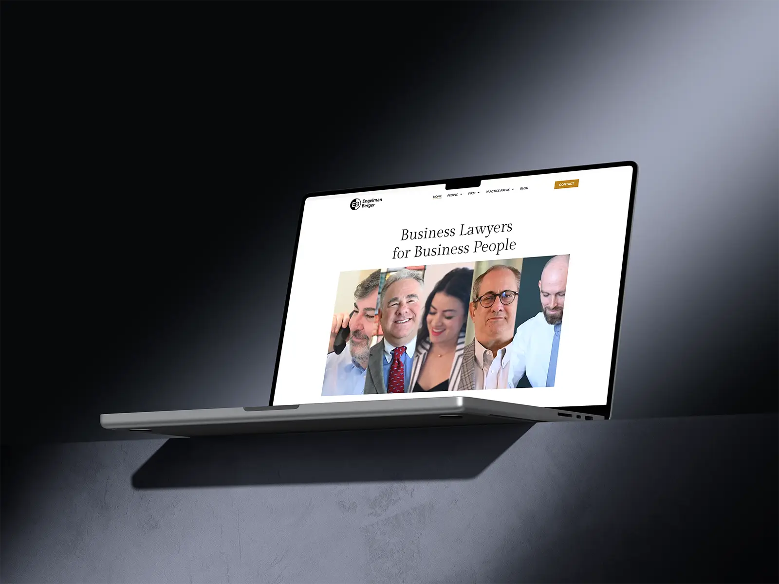 Engelman Berger Website Mockup Homepage