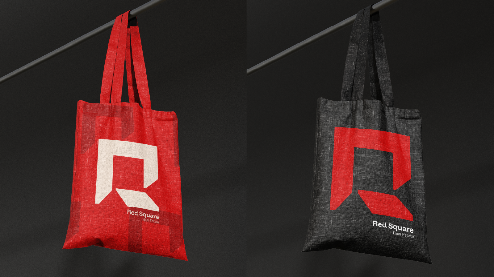 Red Square Logo Mockup