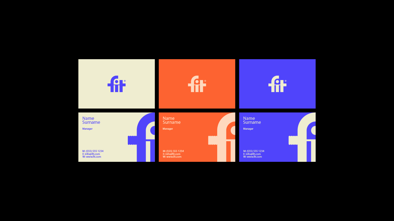 Fit Business Card Mockup