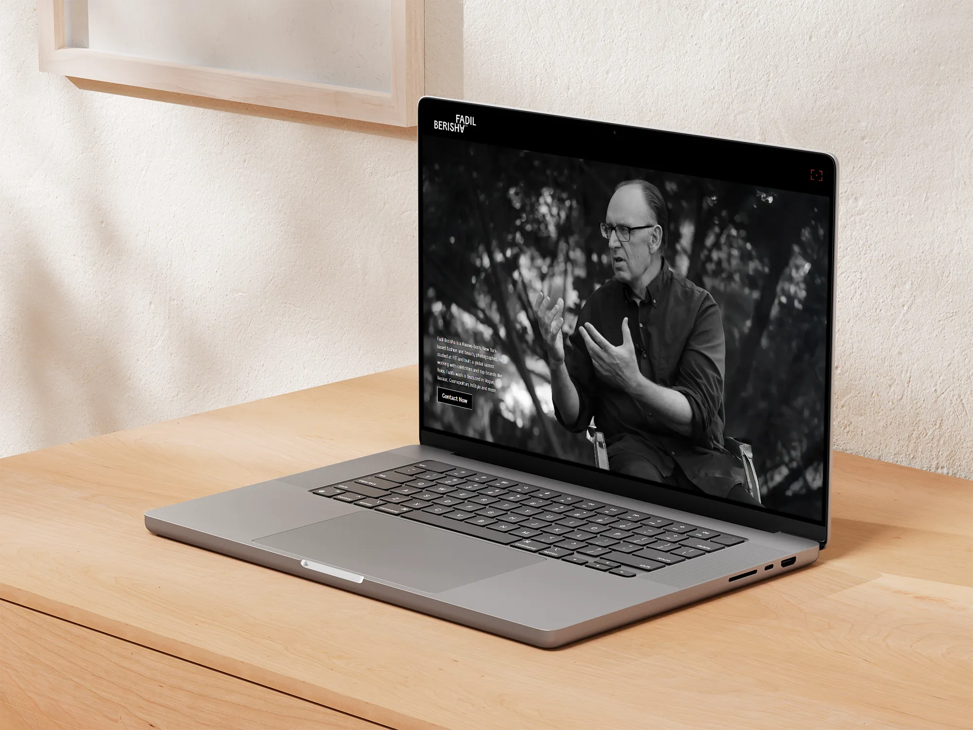 Fadile Berisha Concept Site Mockup