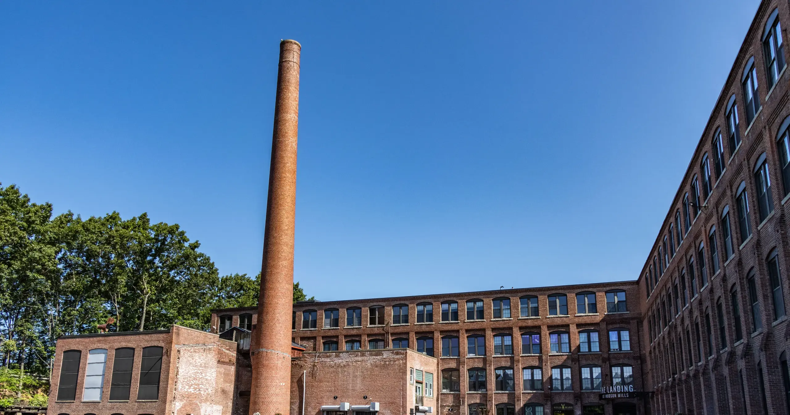 Hudson Mills, the brick mill buildings in Hudson, MA, where the Rootless Agency studio is